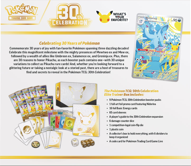 Pokemon Celebration 30th Elite Trainer Box - ETB