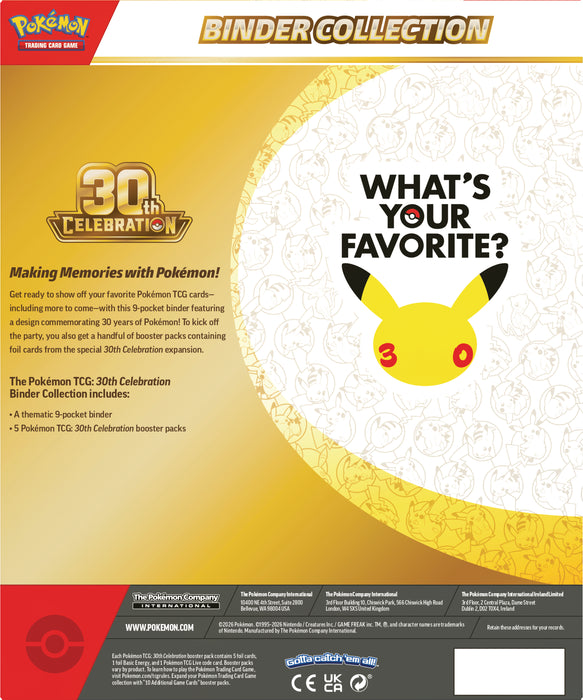Pokemon Celebration 30th Binder Collection Box - TCG