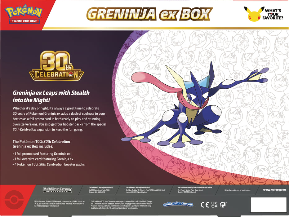 Pokemon Celebration 30th EX Box Greninja - TCG