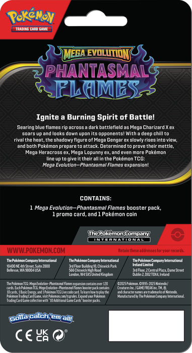 Pokémon - Mega Evolution Phantasmal Flames Checklane Blister