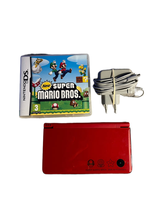 Nintendo DS XL Mario Edition - Röd Med Kartong