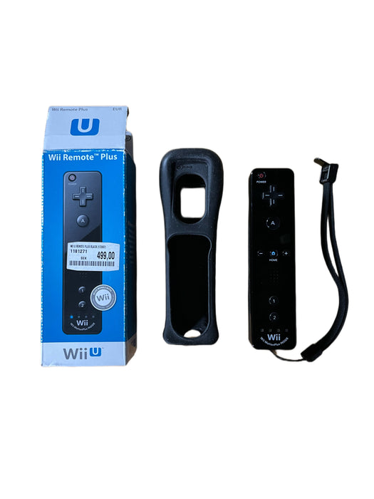 Svart Nintendo Wii/Wii U Original Kontroll Med Inbyggd Wii Motion Plus I Kartong