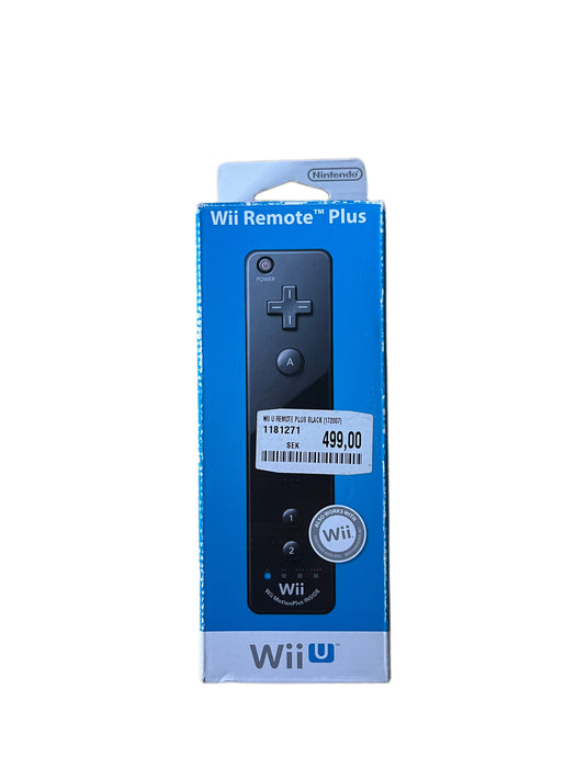 Svart Nintendo Wii/Wii U Original Kontroll Med Inbyggd Wii Motion Plus I Kartong