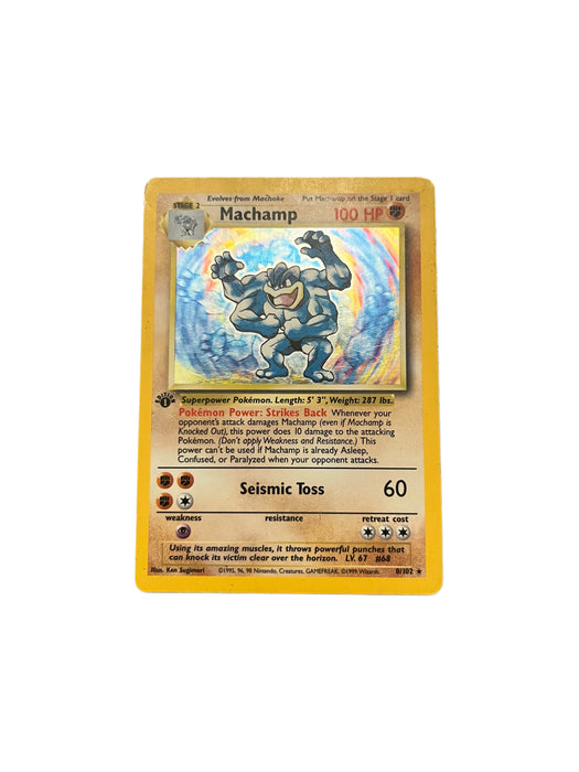 1st Edition Pokemon Cards Pokmon TCG Machamp Base Set 8/102 Holo 1st Edition Holo Rare For Sale 1st Edition Price 1st Edition Pokemon Cards Pokmon TCG Machamp Base Set 8/102 Holo 1st Edition Holo Rare For Sale 1st Edition Price