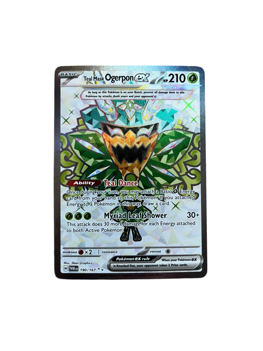 Teal Mask Ogerpon ex - 190/167 - Full Art Secret Rare Scarlet and Violet: Twilight Masquerade Singles