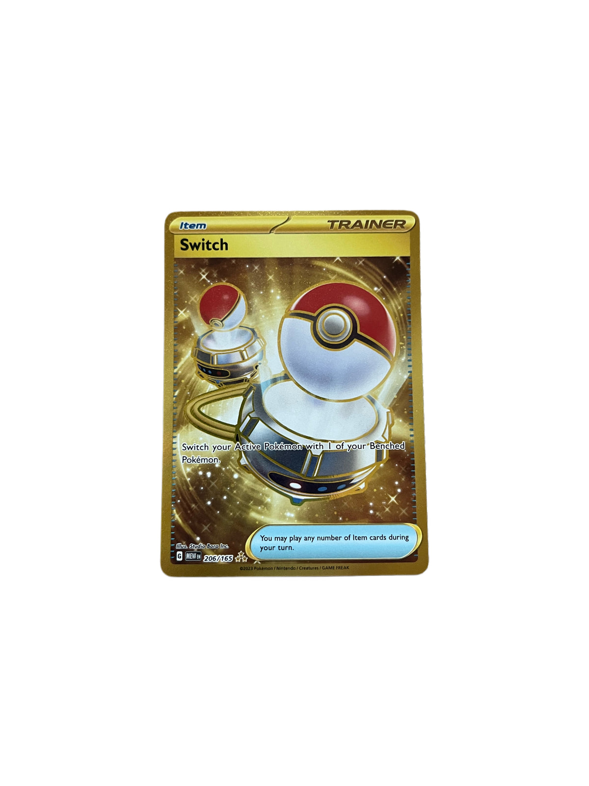 gold switch pokemon card 206 165 Switch - 206/165