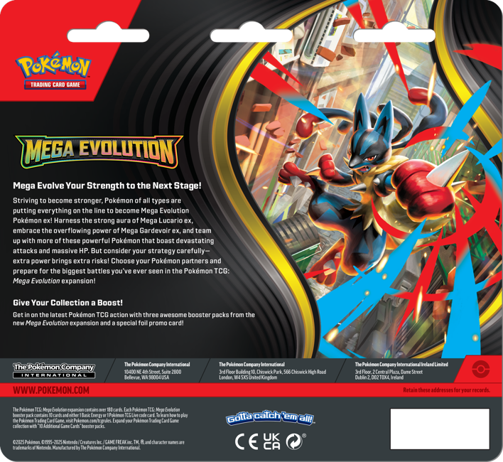 Pokemon Mega Evolution Booster 3-pack / Blister