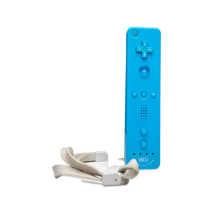 Blå Nintendo Wii Original Kontroll Med Inbyggd Wii Motion Plus
