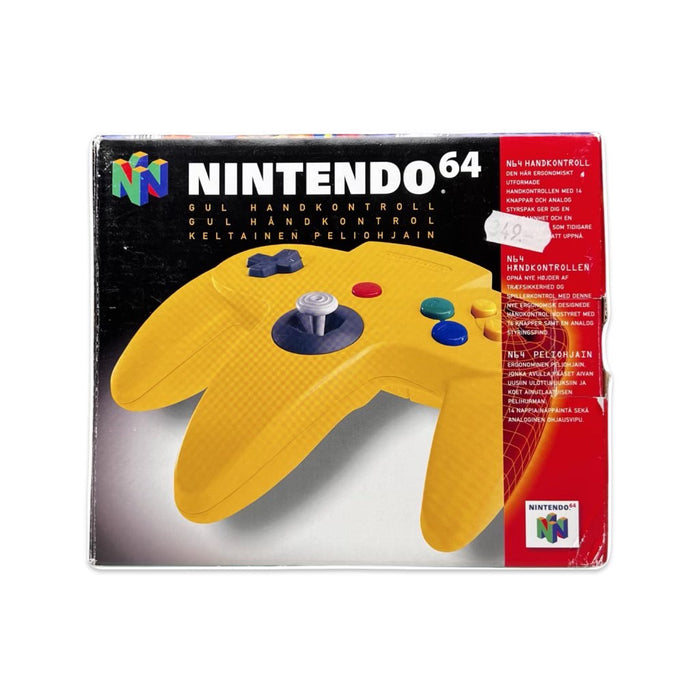 Original Handkontroll Gul - Nintendo 64 - Komplett