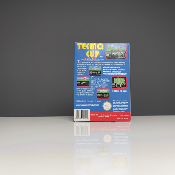 Tecmo Cup Football Game - Komplett I Fantastiskt Skick Spel